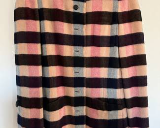 Women's Brown, Beige & Pink Striped Jacket Size 6