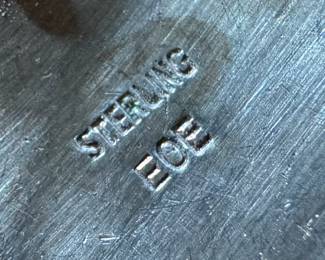 Sterling Silver Broche w Matching Earrings