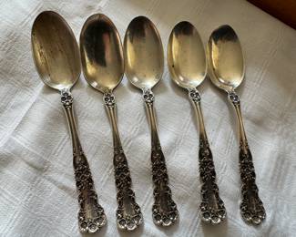 Sterling Silver Spoons 138gms
