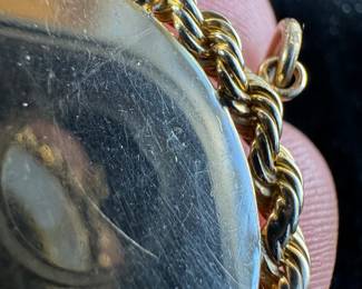 14K Gold Engraved Pendant