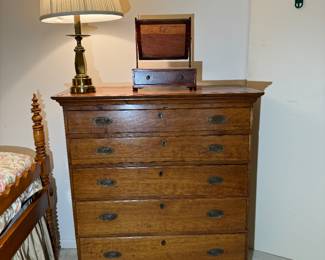 Antique 5 Drawer Dresser (42"W x 17-1/2"D x 45-1/2"H)