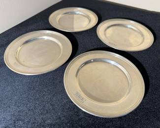 Sterling Silver Plates / 102 grams each / 8 total