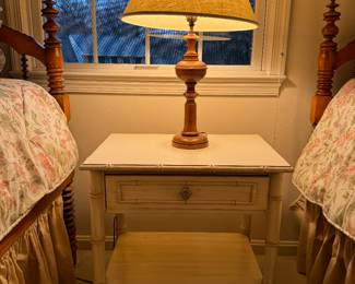 Faux Bamboo 1 Drawer End Table