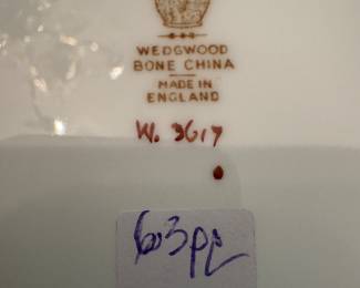 Wedgwood Sky Blue Porcelain China (63pc)