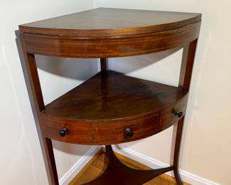 Antique English Regency Style 1 Drawer Wash Stand (34"W x 17"D x 34"H)