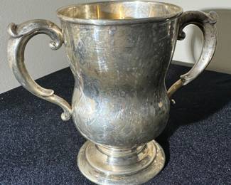 Sterling Silver Double Handled Cup / 221 grams
