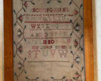 Framed Original Sampler Dated 1890
