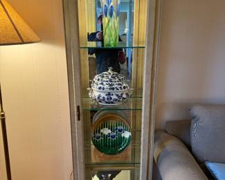 American of Martinsville Curio 1 Door Lighted Cabinet (pr - 22-1/2"W x 12-1/2"D x 74-1/2"H each)