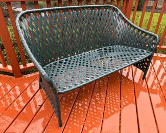 Outdoor Brown Jordan Style Loveseat (Cushion not pictured)