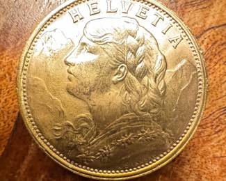 1949 B Swiss Gold 20 Francs