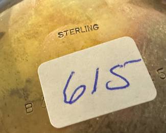 Sterling Silver Wood Handled Tea Pot / 615 grams