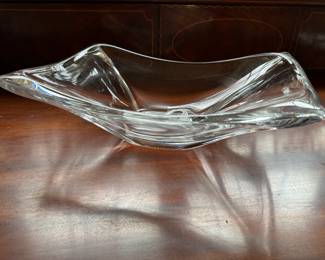 1960’s Daum France Free Form Crystal Bowl