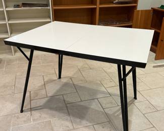 Vintage MCM Folding Table (41-1/2"D x 30"W x 28-1/2"H)