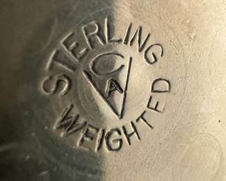 Sterling Silver Weighted Monogrammed Salt & Pepper Shakers (pr)