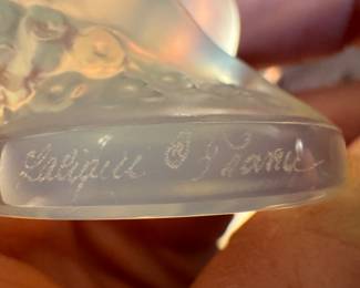 Lalique Crystal Floreal Figure Nude Woman