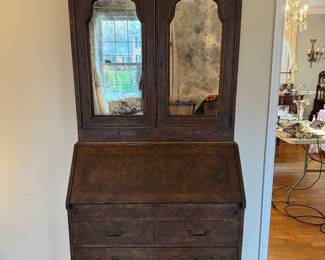 Heckman Wellington Hall 2 Door / 4 Drawer Secretary Mirrored Hutch (17-1/2"D x 37"W x 84"H)