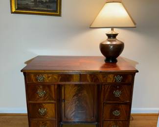 Antique Queen Anne Lady's Writing Desk Imperial of Grand Rapids Cupboard Door (20"D x 36"W x 29"H)
