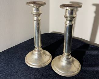 Sterling Silver Weighted Candlesticks (pr)