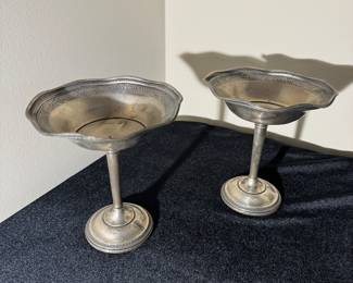 Sterling Silver Weighted Compotes (pr)