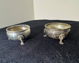 Sterling Silver Footed Salt Cellars (pr - 56 grams ea)