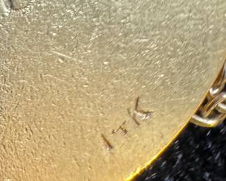 14K Clasp Bracelet with 14K Gold 25 Charm & 14K Ladybug Charm