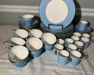 Wedgwood Sky Blue Porcelain China (63pc)