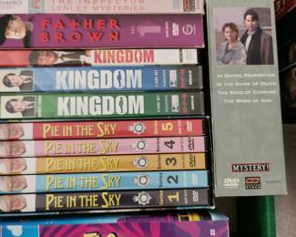 Thousands of DVD's including: The Nanny: The Complete Series, Pie in the Sky Box Set, Kingdom: Series One through Three, Father Brown: Set 1, The Inspector Lynley Mysteries 6, Inspector Lewis Series 7, The Inspector Lynley Mysteries 5, The Inspector Lynley Mysteries 4
