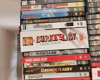 Thousands of DVD's including: Burke's Law, The Return of Sherlock Holmes, WKRP