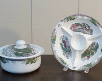 Johnson Brothers Friendly Village casserole and server