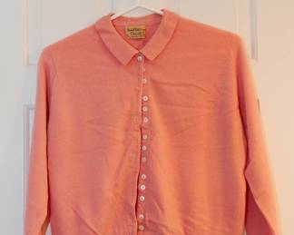 Marshall Field & Company Made in Scotland wool cardigan, c. 1950's