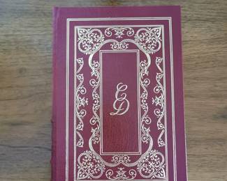 Cover detail of set of Charles Dickens Easton Press Collectors Edition with gilt edges, copyright 1967, The Easton Press Norwalk, Connecticut