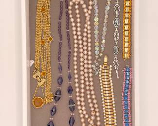 Lovely collection of costume jewelry necklaces and bracelets