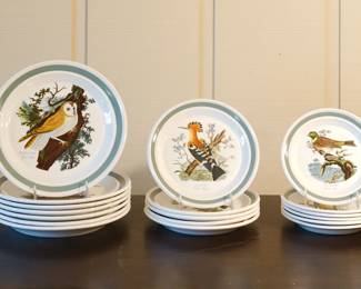 Portmeirion Birds of Britain Dinner Plates, Luncheon Plates, and Salad Plates