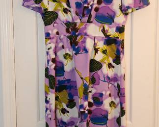 Vintage dress in shades of purple.....