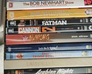 Thousands of DVD's including: Jake and the Fatman, Cannon, The Bob Newhart Show