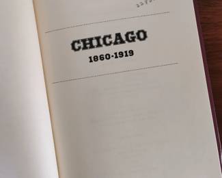 Interior title page of "Chicago: 1860-1919" by Stephen Longstreet, published by David McKay Company, Inc, New York, published 1973