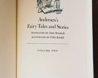 Title page of one of two book set of Andersen's Fairy Tales and Stories Collector's Edition from The Easton Press, translated by Jean Hersholt, 1997