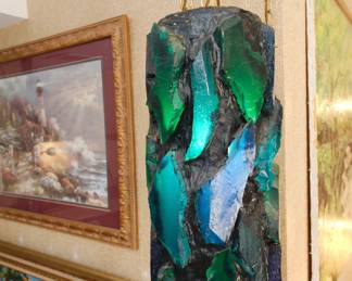 Vintage Brutalist 1960s Mid Century Modern Hanging Swag Lamp