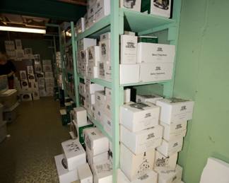 Department 56 Heritage Village Collection:  New England Series, Sleepy Hollow, Alpine Village Series, Christmas in the City, and North Pole, Christmas Decorations including Old North Church, Old Royal Observatory, Old Trinity Church, Oliver Twist Brownlow, Oliver Twist Maylie, On the Boardwalk, Otter Creek Sawmill, Ox Sled, P.L. Wheelers Bicycle Shop, Palace Theater, Paramount Hotel, Park Bench – Red, Parkview Hospital, Pennsylvania Dutch Barn