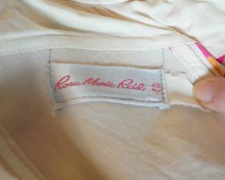 Label on the 1950's/1960's one piece swimsuit - Rose Marie Reid