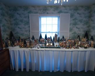 Department 56 Christmas villages -- we have over 300 houses and buildings and hundreds or thousands of accessories including Von Trapp Villa, Walpole Taylors, Whale Tale Pub & Inn, White Horse Bakery, WM Walton Fine Clocks, Wood Shed & Chopping Block, Woodbridge PO, Wooden Pier, Woodland Animals@ Cliff Ledge, Wool Shop, Woolen Mill (Smythe), Wrenbury Baker, Yankee Jud Bell, Ye Old Lamp Lighter, Yeomen of the Guard 