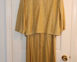 Gold Lamé!  Vintage clothing including dresses, c. 1950's to 1990's, homemade and designer!
