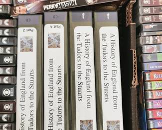 Hundreds of CDs including: A History of England from the Tudors to the Stuarts Part 2, A History of England from the Tudors to the Stuarts Part 4, A History of England from the Tudors to the Stuarts Part 1, A History of England from the Tudors to the Stuarts Part 3