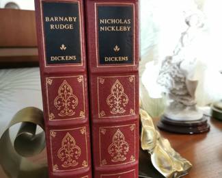 Set of Charles Dickens Easton Press Collectors Edition with gilt edges, copyright 1967, The Easton Press Norwalk, Connecticut including "Barnaby Rudge" and "Nickolas Nickleby"