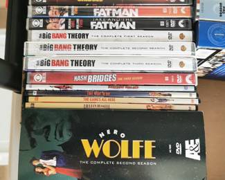 Thousands of DVD's including: Nero Wolfe, The Big Bang Theory, Jake and the Fatman, Mr Moto