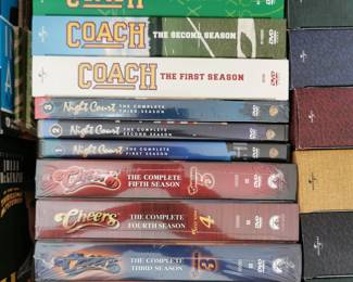 Thousands of DVD's including: Cheers: The Complete First Season through The Complete Fifth Season, Night Court: The Complete First Season through The Complete Third Season, Coach: The First Season through The Third Season, Murder She Wrote: The Complete Twelfth Season