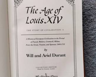 Title page of The Story of Civilization Set by Will and Ariel Durant, Easton Press Collector's Edition, published in 1992 