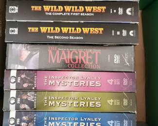 Thousands of DVD's including: The Inspector Lynley Mysteries Series 3, The Inspector Lynley Mysteries Series 2, The Inspector Lynley Mysteries Series 1, The Maigret Collection, The Wild West: The First through Fourth Season
