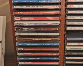 Music CDs including: Best of Opera, Kiri Te Kanawa, Sarah Brightman, The Andrew Lloyd Webber Collection, Maria Callas, Jackie Gleason, Music from the Hit TV Series Cadfael, Sissel