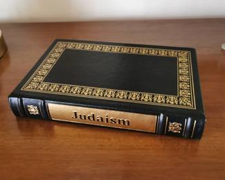 Cover detail of "Judaism" one of the six volume set of The Easton Press's Collector's Edition of The World's Great Religions by Arthur Hertzberg, published 1994